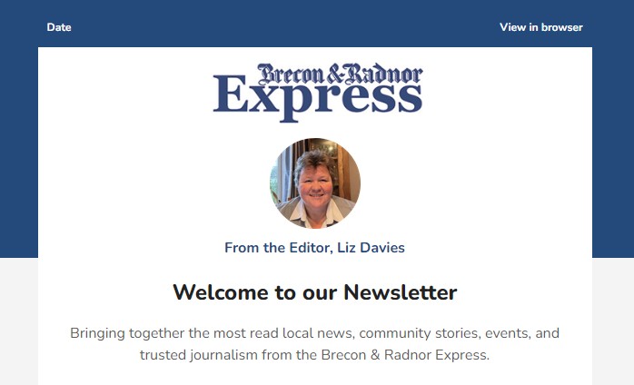 Brecon & Radnor Express newsletter sample
