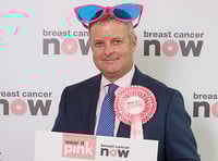 Chris Davies 'wears it pink' for breast cancer
