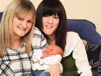 Gran Mandy does a grand job delivering baby