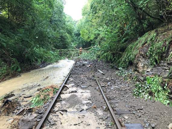 Heart of Wales line closed as extreme weather floods railway and causes significant damage