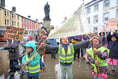 Pupils gather against climate change in Brecon