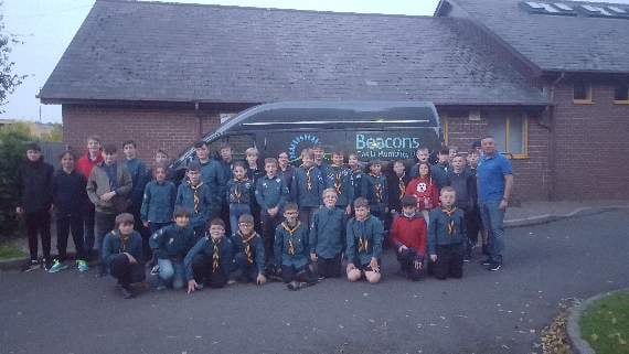 A warm welcome for Brecon Scouts