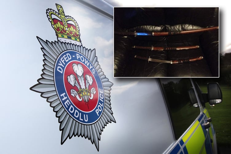 Police van with the swords inset
