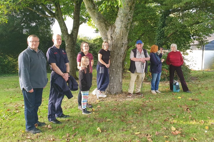 Cllr Powell with other tree savers