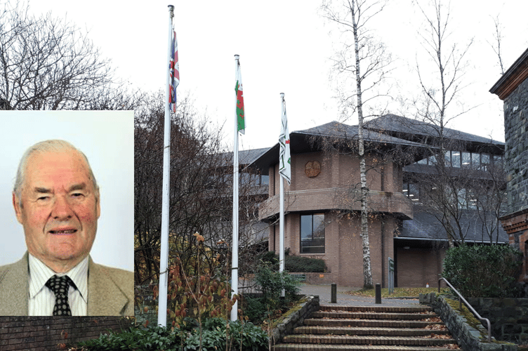 cllr e michael jones and county hall