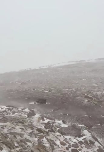 A screenshot of the video of conditions on Pen y Fan
