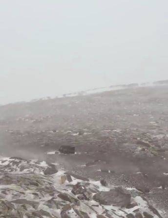 A screenshot of the video of conditions on Pen y Fan