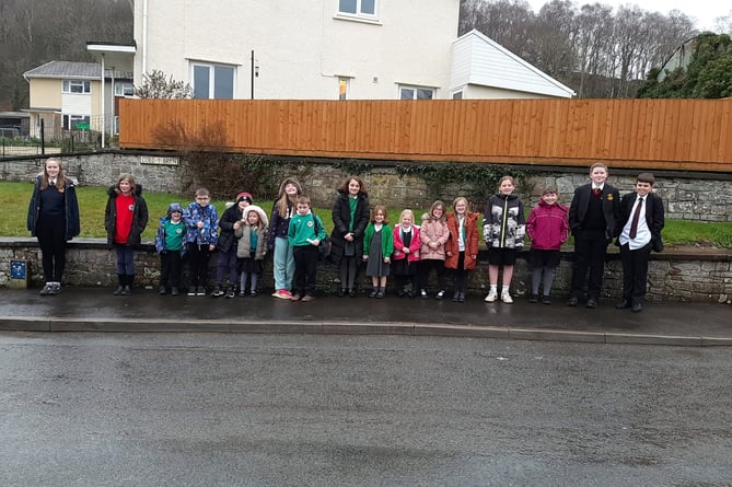 Some of the children from Bwlch who may be affected by the proposed catchment changes.