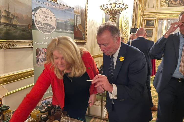 Helen showing Black Mountain Preserves to Simon Hart MP