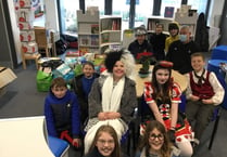 Hay-on-Wye pupils help sort  donations for refugees