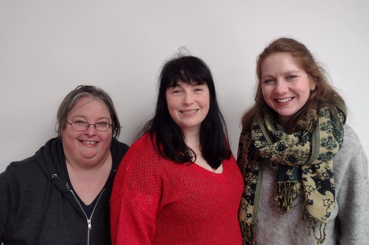 Mid and North Powys Mind’s training team (from left to right); Janet Henderson, Tracy Lewis and Lizzie Cockle.