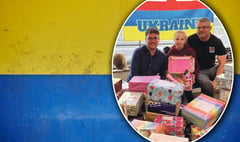 Ebony collects over 100 shoeboxes for Ukraine