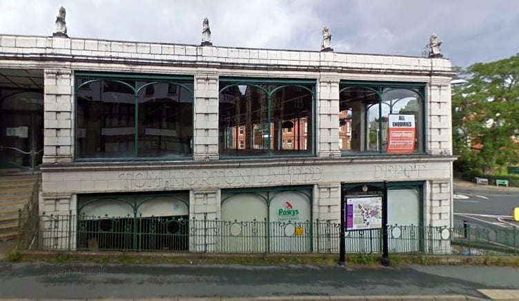 The east side of the Auto Palace building in Llandrindod Wells