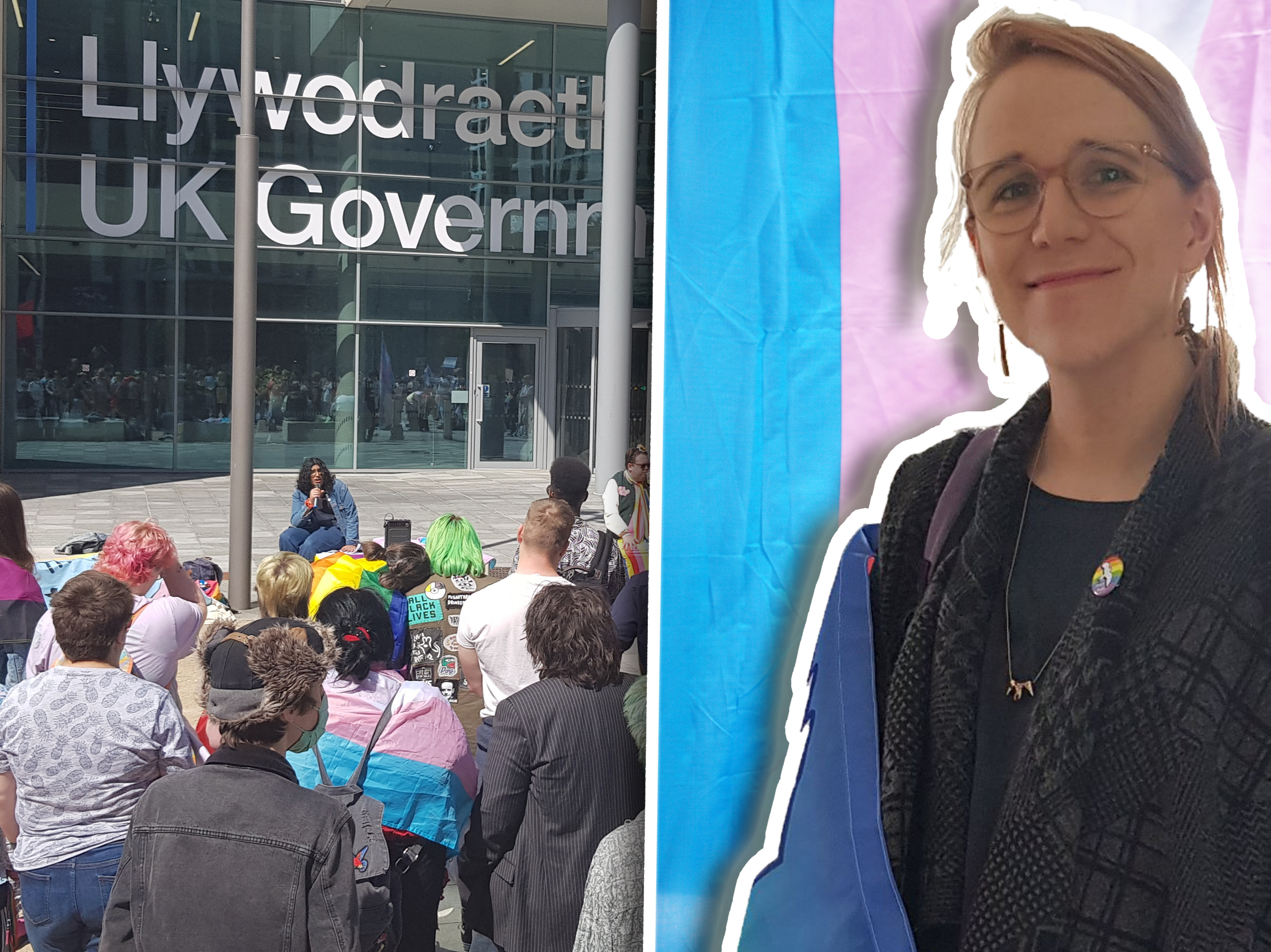 Powys transgender activist joins protest for UK conversion therapy ban