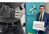 MS James helps to raise awareness of bowel cancer 