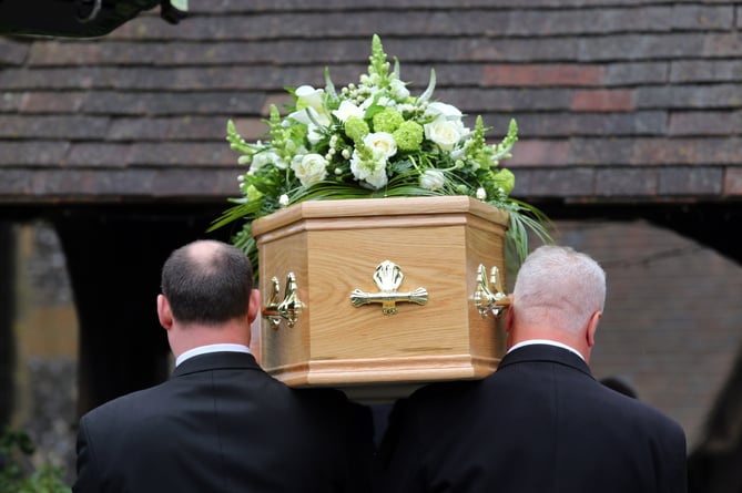 Undated file photo of a funeral taking place. England had the highest levels of excess mortality in Europe across the first half of 2020, according to new analysis by the Office for National Statistics (ONS).