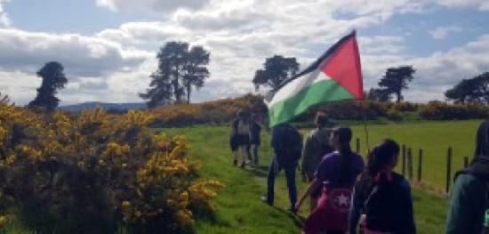 FROM POWYS TO PALESTINE: both groups enjoyed their sponsored walks, which helped raise money for future visits to the UK.