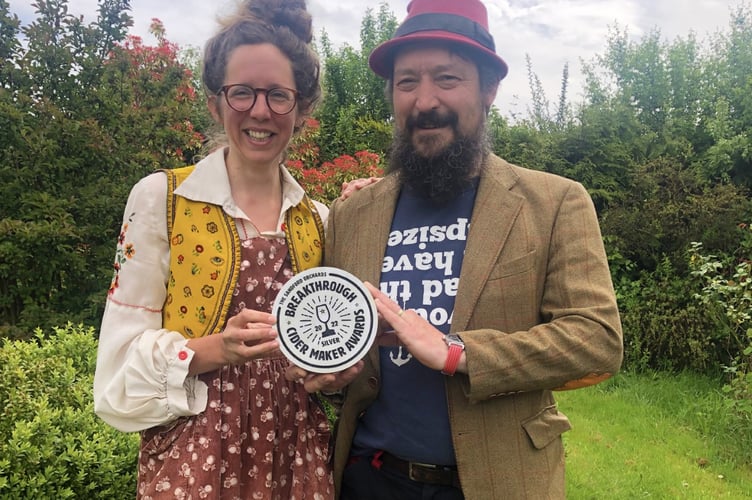 The cider makers with the award