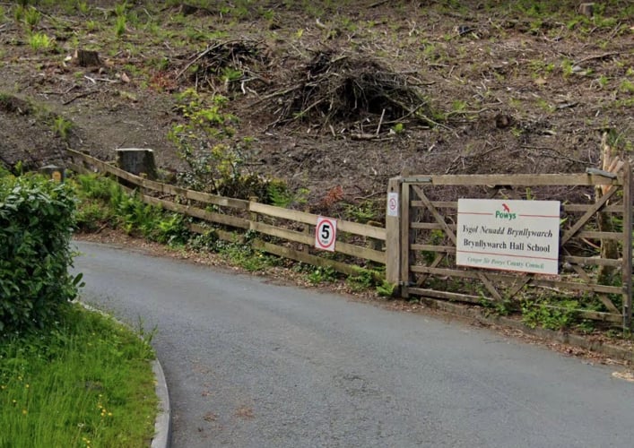 The entrance to the school