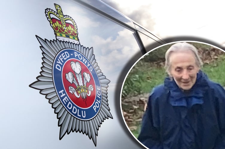 Ruth inset over a police van