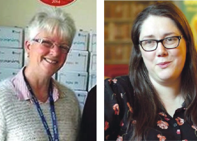 Left is Val Walker and right is new CEO Marie Davies.