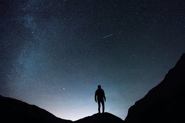 Stars / dark sky stock photo