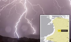 Weather warning issued as heavy rain and thunderstorms approach
