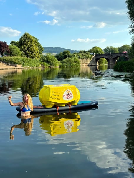 Angela Jones in the River Wye