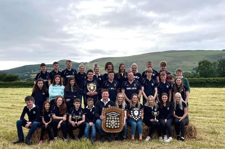 Radnor Valley YFC members with the 2022 rally shield