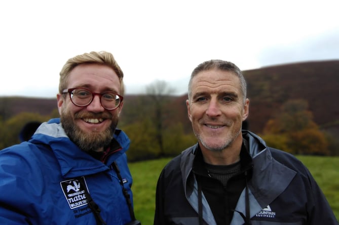 James Hitchcock and Iolo Williams visiting Pentwyn