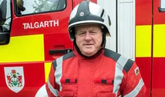 40 years of service for Powys firefighter