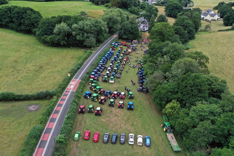 Drone image tractor run