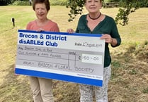 Dial-a-ride donation from Brecon Floral Society