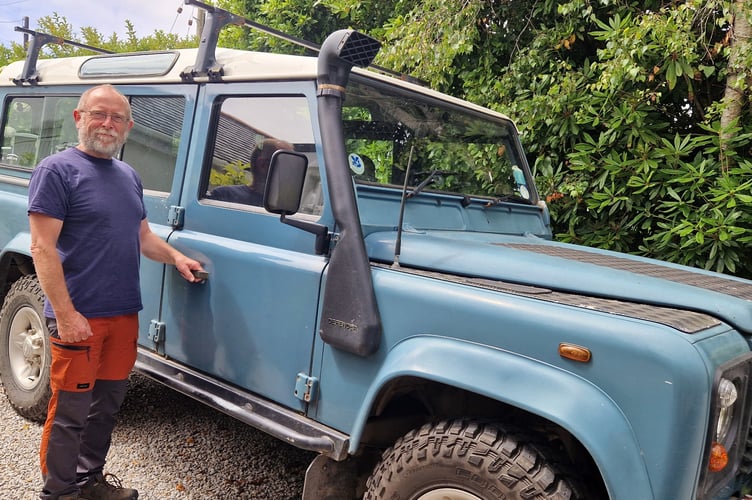 Stephen Murgatroyd St Agnes, Cornwall with his recovered Land Rover Defender..jpg