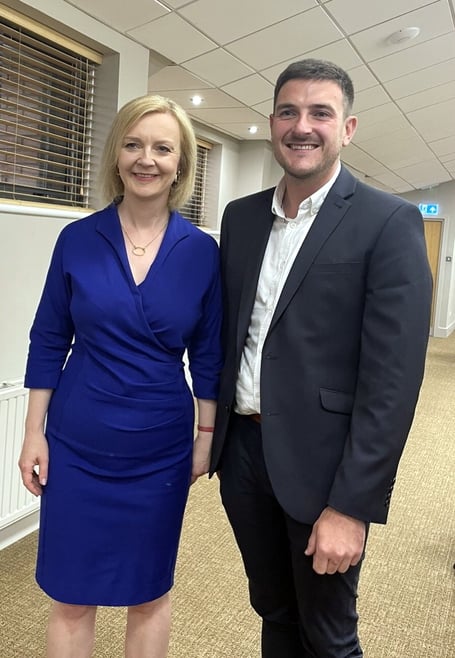 James Evans MS and new Prime Minister Liz Truss