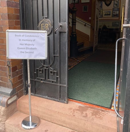 Guildhall Brecon book of condolences