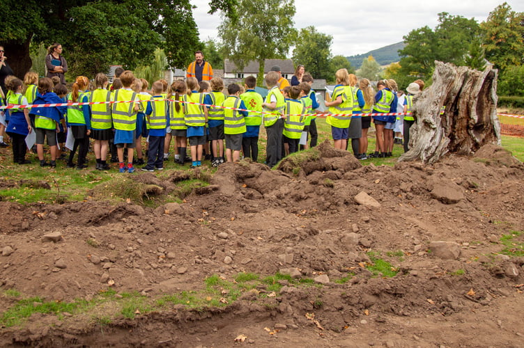 Children listening Llangattock