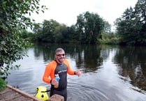 Swimmer Ian takes on the Usk for charity