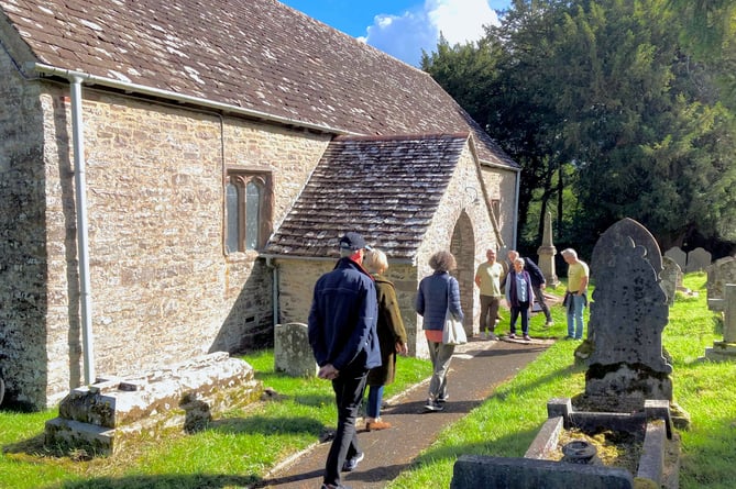 Open day visitors at Llandetty Church