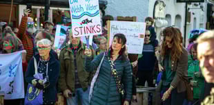 Hundreds march through Crickhowell to protest river pollution
