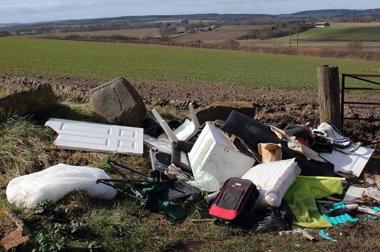 Fly-tipped rubbish