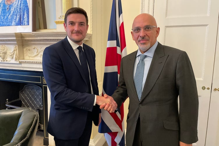 James Evans with Nadhim Zahawi