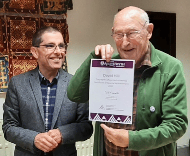 University award for Welsh learner David