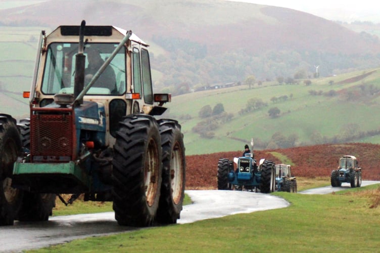 Martyn Nicholls leading a convoy of his Countys