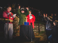 Author joins Hay Citizens of the Year for Christmas light switch-on