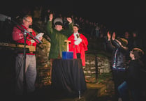 Author joins Hay Citizens of the Year for Christmas light switch-on