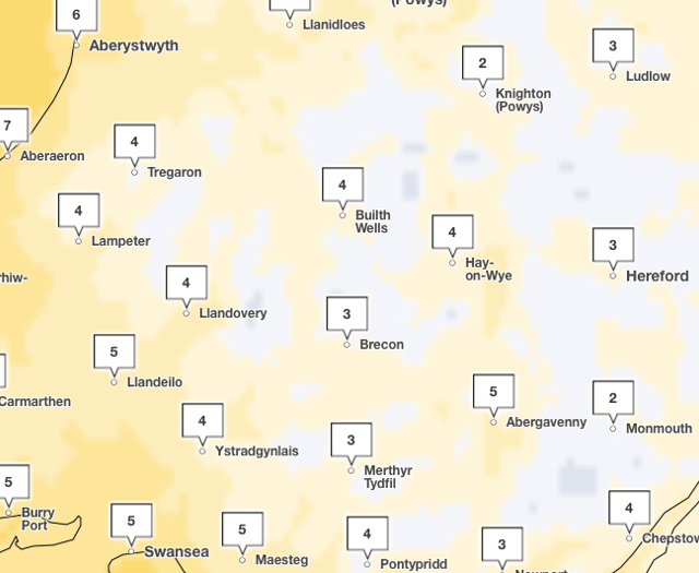 Temperatures expected to plummet overnight in Powys