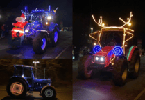 VIDEO: Illuminated tractors light up Brecon in run