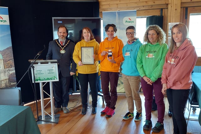 Volunteers receive Silver Kite awards from Powys