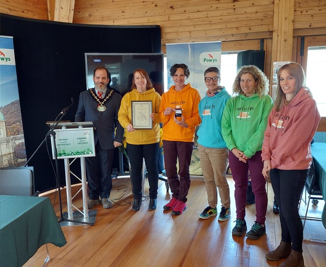 Volunteers receive Silver Kite awards from Powys